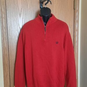 Chaps Men's Vibrant Red Zip-Up Sweater